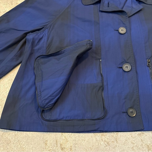 Annette Görtz ‘Main Jacket’ Blue & Black 3/4 Sleeve Button Up Jacket Size Large - Picture 6 of 16